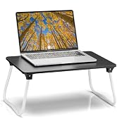 Ruxury Foldable Lap Desk Laptop Stand Bed Desk Table Tray, Breakfast Serving Tray, Portable & Lig...