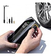 FLEXTAILGEAR Portable Tire Inflator, Rechargeable Electric Air Pump with Knob Pressure Control, C...