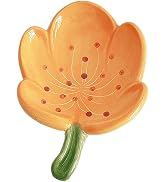 auons Self-Draining Soap Dish Flower Shaped Cute Shower Soap Container for Kitchen, Bathroom, Bed...