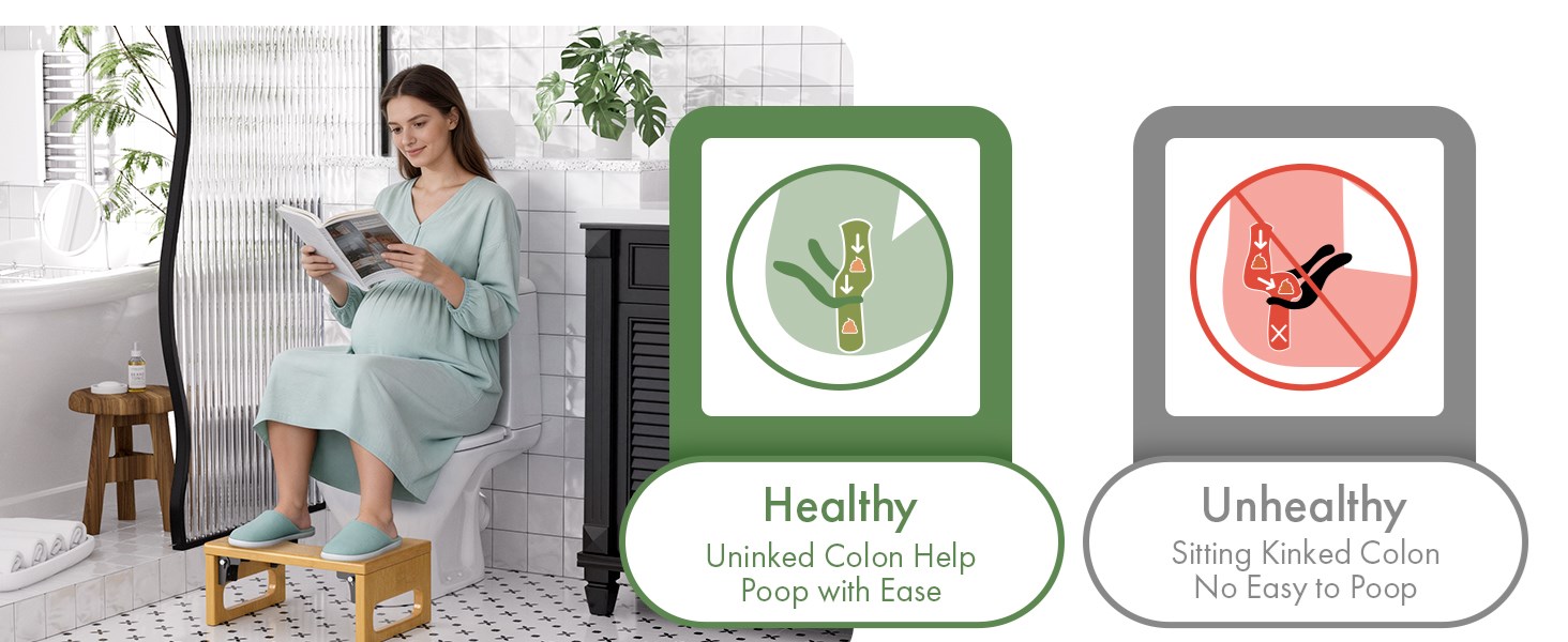 bamboo toilet step stool bathroom
