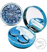 Contact Lens Case, Bling Stars Colored Portable Cute Eye Contact Lense Remover Tool with Mirror f...