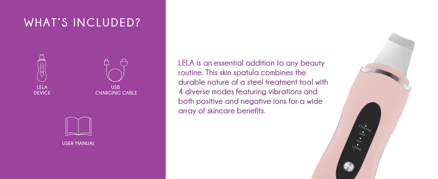 What's Included? Lela Device, USB Charging Cable, User Manual