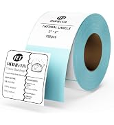 2'' Square Thermal Labels, Direct Thermal Label,Roll of 750 Thermal Labels Waterproof, Oil-Proof ...