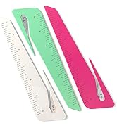 Uncommon Desks Ruler & Letter Opener Combo - Easy to Hold - Oversized Grip - Colorful 6 Inch Rule...