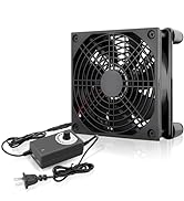MEGAttA Computer Fan with AC Plug 120mm x 25mm Cooling Fan 12V Case Fan 100-240vAC to 3-12vDC PC ...