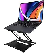 SenseAGE Laptop Stand for Desk, Ergonomic Height Adjustable Laptop Riser, Multi-Angle Stand Holde...