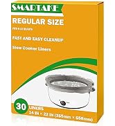 SMARTAKE Slow Cooker Liners, Crock Pot Liners 14"x 22" Crockpot Liners Disposable Oval Large, Cro...