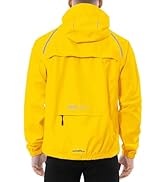baleaf Men's Rain Jacket Waterproof Windbreaker Raincoat Running Cycling Hiking Gear Hood Lightwe...