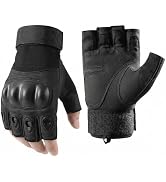 KEYSDEX Adult Fingerless Motorcycle Gloves - Soft Shell Protection,Breathable Grip,Wrist Support ...