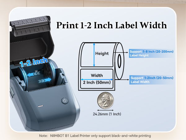 NIIMBOT B1 2 inch thermal label printer
