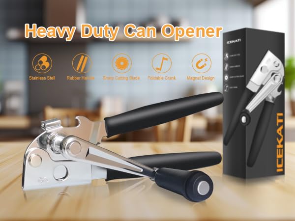 Heavy duty can opener