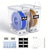 OCEYVI 3D Printer Filament Storage Box with Air-Tight Connectors, Spool Holders, Hygrometer, Reus...