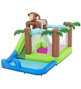 Bestway H2OGO! Island Adventure Inflatable Water Slide Park, Large Splash Pool, Built-in Bouncer,...