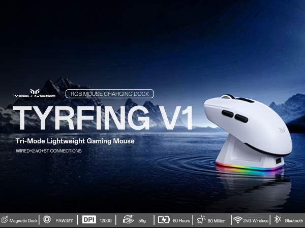 Wireless mouse with charging dock