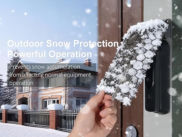 Prevents snow accumdlation from affectingnormal equipment operation