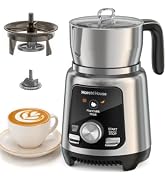 Maestri House DualFro Ultra Milk Frother and Steamer, 17oz, IH Fast Heating | 8 Modes, Dairy and ...
