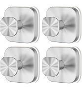MOTAIPEAK Square Suction Cup Hooks for Shower, Heavy Duty Bathroom Hooks for Glass, Tile & Smooth...