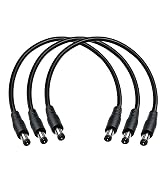 GGIPOWY 5.5mm x 2.5mm 12V DC Power Cable 3-Pack,DC5525 Male to Male Extension Cable 18AWG for CCT...