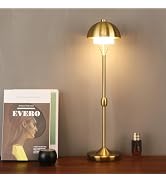 PSDSSHIIS Modern Table Lamp Cordless Portable Desk Lamp, 2700K Stepless Dimming Rechargeable Batt...