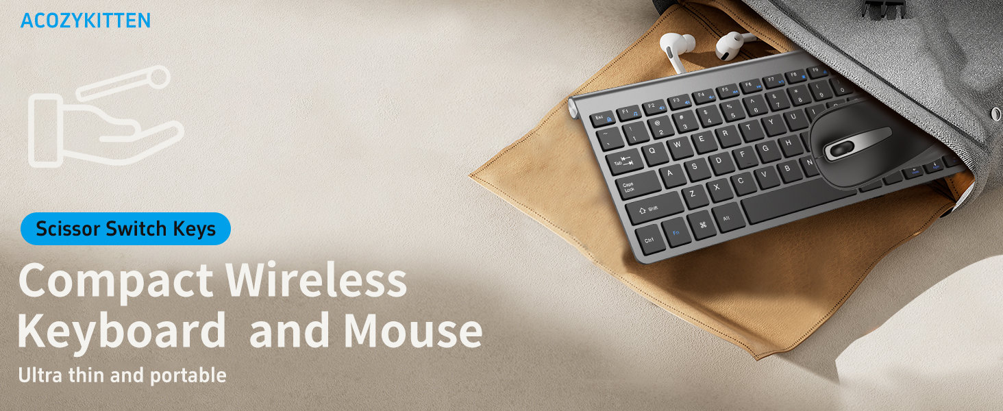 2.4Ghz wireless keyboard and mouse mini travel