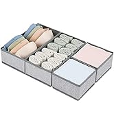 DIMJ Drawer Organizer Clothes, Underwear Drawer Organizer, Set of 4 Foldable Closet Fabric Drawer...
