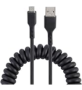 GELRHONR Retractable Micro USB Cable,Coiled USB A to USB B Charging and Data Cable for Some Micro...