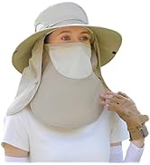 KAICAILA Sun Hat Unisex Face Coverage Shield Neck Flap Cap Garden Lawn Work Sports Hiking Fishing...