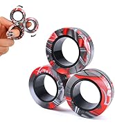 Magnetic Rings Set, Idea ADHD Anxiety Decompression Magnetic Fidget Toys Adult Fidget Spinner Rin...