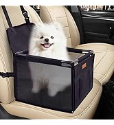 SWIHELP Dog Car Seat Puppy Portable Pet Booster Car Seat with Clip-On Safety Leash and Stable Fra...