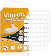 Vimiroo Double Sided Sticky Tack – 140pcs Easy to Peel Sticky Dots Clear Removable Poster Putty f...