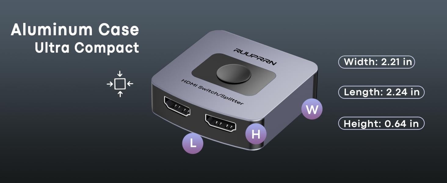 hdmi switch 2 in 1 out