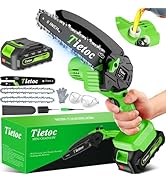 Tietoc Chainsaw 6 Inch Mini Electric Chainsaw Cordless Battery Powered, Hand Held Saw for Wood/Tr...