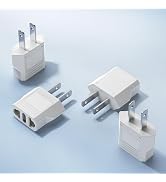 European to US Plug Adapter, SUPERDANNY EU to US Plug Adapter Converts 2-Prong Type A for Pluggin...
