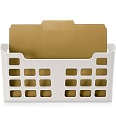 Officemate MagnetPlus Magnetic Letter Size File Pocket, Plastic, White (92543), 2.52 x 13.62 x 6....