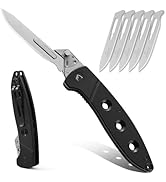COOL PARD EDC Folding Scalpel Pocket Knife ,EDC Utility Knife with 6pcs #60 Replaceable Blades ,O...