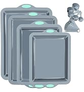 To encounter Silicone Baking Pans Set, 4 Pieces Nonstick Bakeware Set with Baking Pans, Baking Sh...