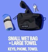 Acteon Microfiber Gym Towel & Wet Bag Travel Set, Large Quick Dry Silver ION Odor-Free Mega Absor...