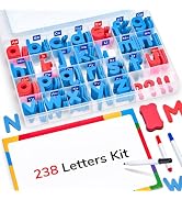 JoyCat Magnetic Letters Kit 238PCS, Double-Sided Magnet Board, Fridge ABC | Foam magnetic letters...