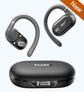 TOZO OpenWear Open Ear Earbuds, AI Translation Earbuds Real Time 164 Languages, Adjustable Ear Ho...