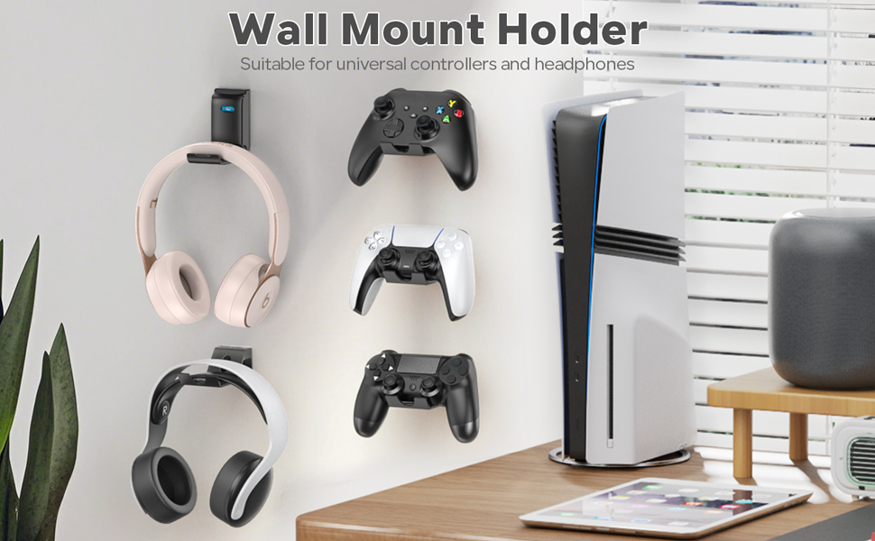 headset wall mount holder stand