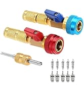 Norkmdi R134A Valve Core Service Tool Kit for Automotive AC | High-pressure port use, low-pressur...