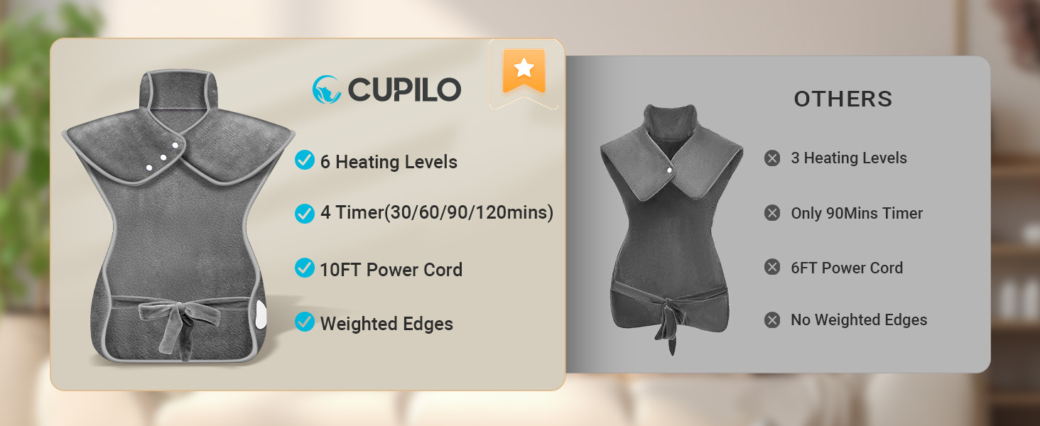 heating pad back pain relief neck shoulders