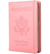 Passport Holder Women,Passport and Vaccine Card Holder Combo,PU Leather Passport Cover For Women,...