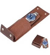 YANHHAN Travel Watch Case - Leather Watch Pouch with Velvet Lining, Single Case, Unisex | Busines...