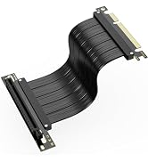 Oddtone PCI-E 4.0 Riser Cable, PCIe 4.0 x16 200mm High Speed Flexible Extender Card Extension Por...