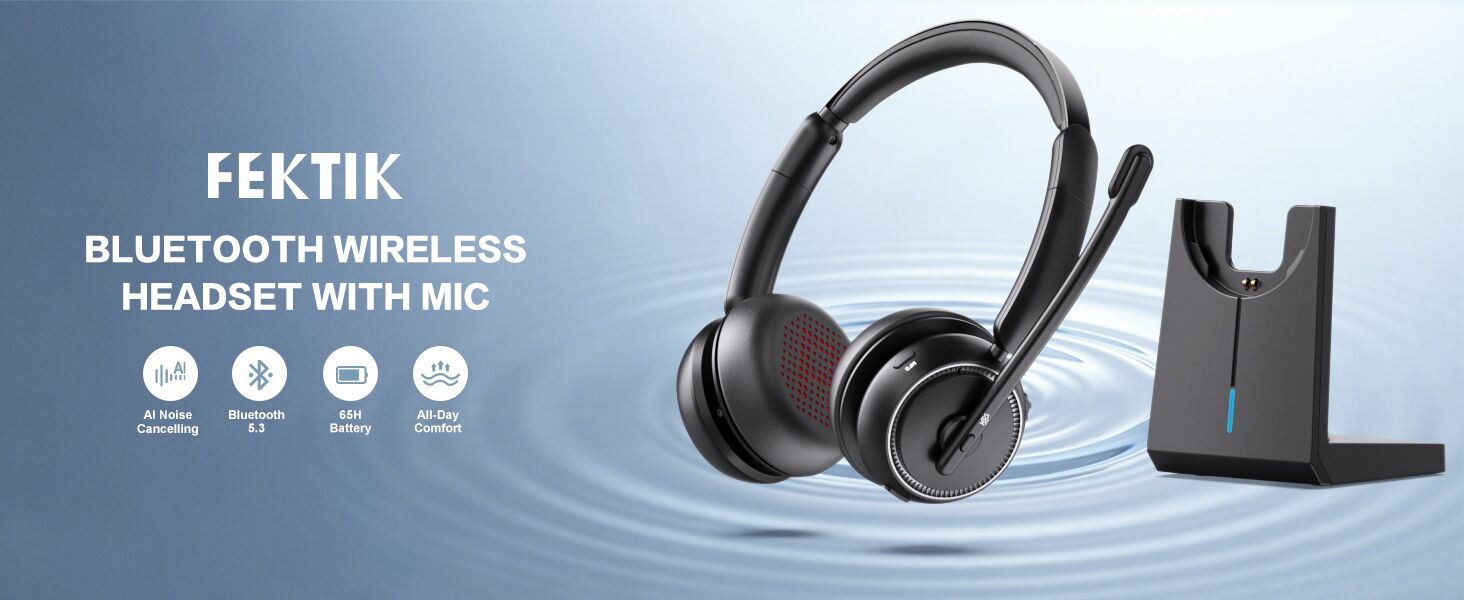 wireless headset with microphone