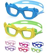 YLKJSWIM Kids Swim Goggles 2 Pack for Kids Toddlers 3-10, Anti Fog/UV Leakproof Clear Pool Swimmi...