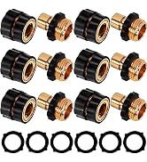 LIULO TOOL 3/4 Inch Garden Hose Quick Connect, Aluminum Garden Hose Fittings, Male and Female Wat...
