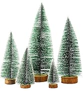 Frcctre 5 Pack Mini Christmas Tree, Artificial Mini Decorative Xmas Tree Miniature Pine Tree with...