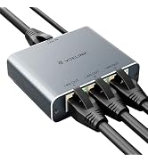VCELINK Gigabit Ethernet Splitter 1 to 3, 1000Mbps Network Splitter with USB Power Cable, RJ45 In...
